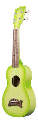 Ukelele Soprano Kala Dolphin Bridge Color Verde Degradado