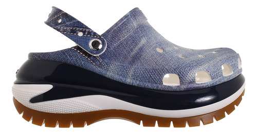 Sandalias Crocs Classic Mega Crush Denim Clog Mujer Az Mn