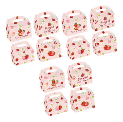 12 Cajas De Regalo Para Fiestas De Fresas, Cajas De Regalo,