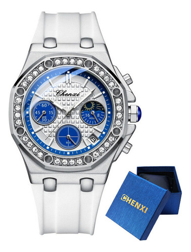 Reloj De Cuarzo Chenxi Chronograph Con Calendario Luminoso