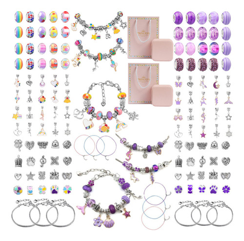 Kit De 2 Joyas Para Niños, Pulsera Con Forma De Princesa Con