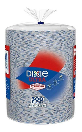 Dixie Ultra Placa De Papel, 6-7/8 Pulgadas, 300 Unidades