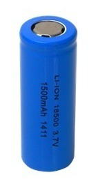 Bateria Li-ion 18500 3,6v 1500mah Flat Top Rontek  Kit Com 5