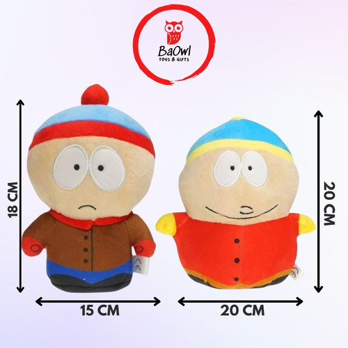 Set 4 Peluches Kenny Cartman Kyle Stan South Park Felpa