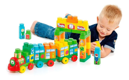 Juguete Bebe Tren Bloques Didacticos 70pz Babymovil Full