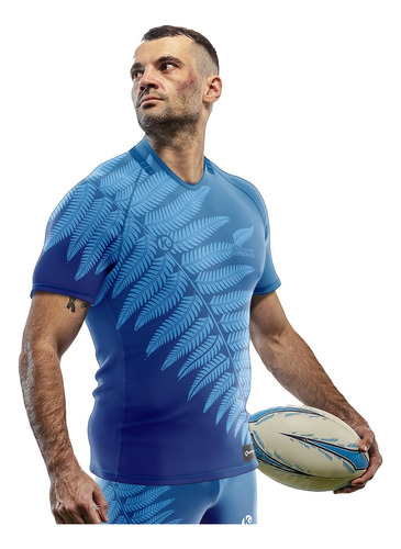 Camiseta Rugby Kapho All Blacks Blue Dragon Japon Adultos