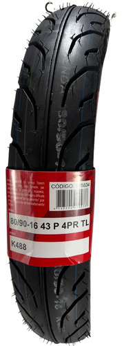 Pneu 80/90-16 Kenda 43p K488 Scooter Traseiro Neo At 115 S/c