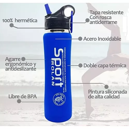 Botella Térmica Sport 500ml Blanca