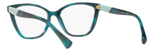 Armação Óculos De Grau Ralph Ralph Lauren Ra7166l 6175 54 Cor Havana Azul Pavão