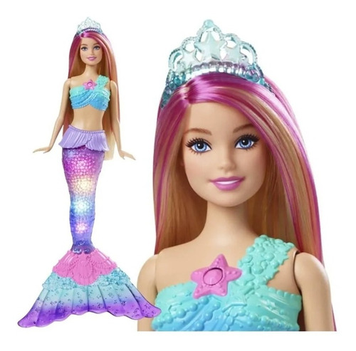 Barbie Sereia Brilhante Com Luzes A Prova Dágua Mattel Orig.