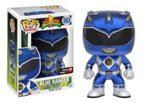 Funko Pop Power Rangers Blue Ranger Metallic#363 Daffyrugs