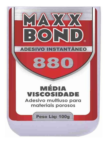 Kit 10 Un. Cola Instantânea Maxx Bond 880 Super Adesivo 100g