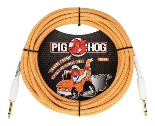 Cabo Pig Hog Orange Crème Para Instrumento 6 Metros