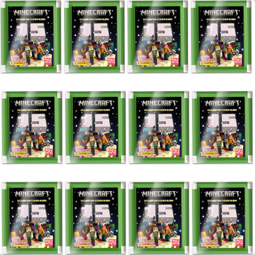 Kit 100 Figurinhas Do Álbum Minecraft 2024 (20 Envelopes)
