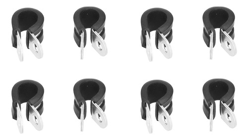 Abrazadera De Goma Tipo R, 20 Piezas, De Acero Inoxidable, D