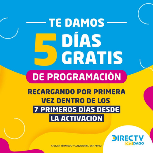 Imagen 2 de 10 de Directv Kit Prepago + Directv Go Sin Costo Adicional.
