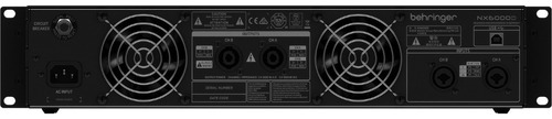 Amplificador de áudio preto Behringer NX6000D