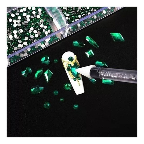A Nail Art Rhinestone Pegatinas Decoración De Uñas Set