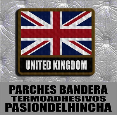 Parche Bandera Con Nombre Reino Unido