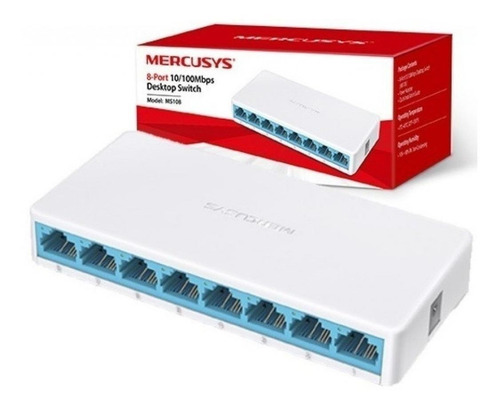 Switch Ethernet 10/100 Rj45 8 Puertos Mercusys Ms108
