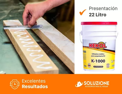 Pegamento Vinilico Kekol Adhesivo Vinilico Cola Carpintero K1000 color  blanco de 22kg