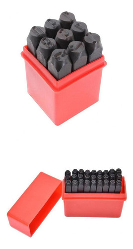 A A 36pcs 3mm Sellos De Punzones Estuche Acero Die Tool