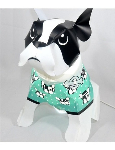 Imagen 4 de 5 de Lampara Bulldog Frances Perro Para Mesa Perrito 40cm Velador