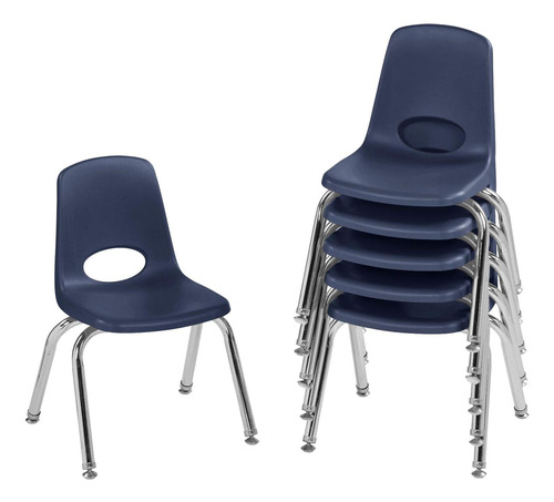 Silla Apilable Escolar 10360nv, Asiento De Estudiante A...