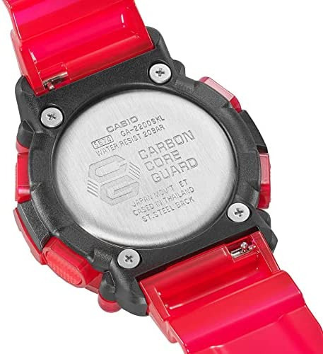 G-shock Ga2200skl-4a Reloj Sound Waves Skeleton Series, Rojo