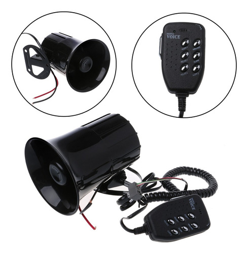 12v 6 Sonidos 150db Bocina Sirena Del Cuerno Aire Par