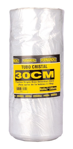 Tubo Sin Corte Polietileno Cristal  30cm Ancho X 100 Mts. 