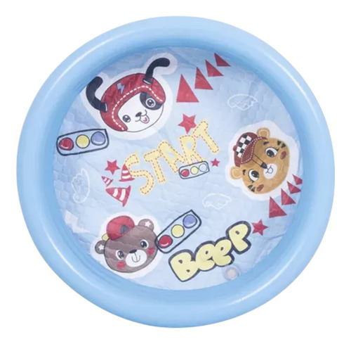 Pileta Inflable Pelotero Bebe Sunclub 3 Anillos 70x20 51361 Color Azul Claro
