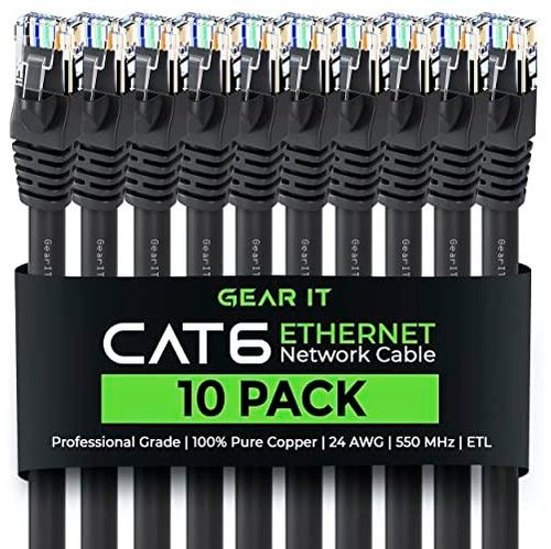 Cable Ethernet Gearit Cat 6 50 Pies (10-pack) - Cable Kp3ry