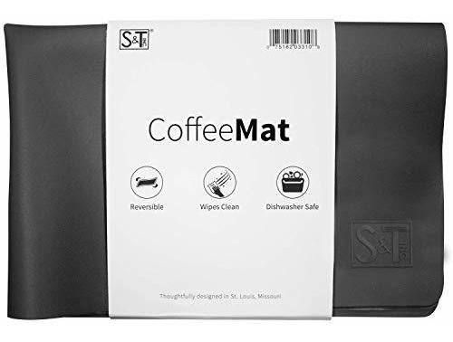 S&t Inc. Coffee And Java Maker Mat - 12 Inch X 18 Inch, Sili