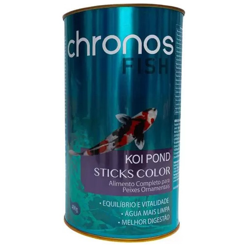 Ração Koi Pond Chronos Fish 400g Carpa Kinguio Sticks Color