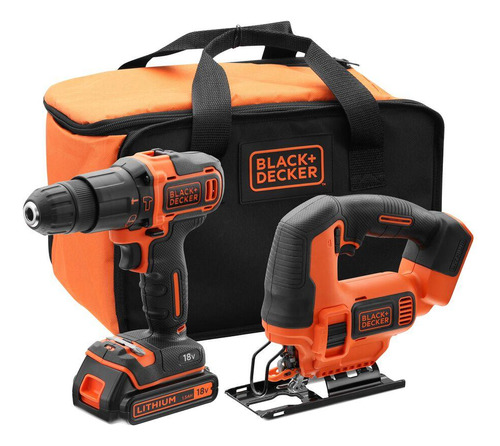 Combo Parafusadeira/furad. Serra Tico-tico 20v Black+decker