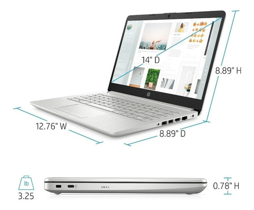 Imagen 4 de 5 de Laptop Hp 14 Pentium 4gb Ram 128gb Ssd Con Office Y Mouse