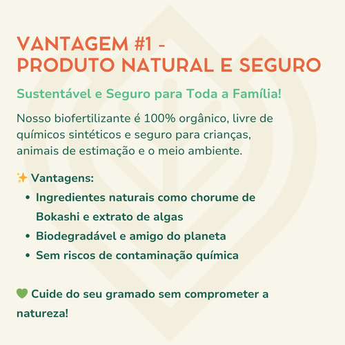 Fertilizante P/ Grama Esmeralda 1l Seguro P/ Pet E Crianças