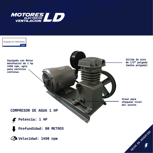 Compresor De Agua Bombeador 3/4 Hp Extractor Para Pozo