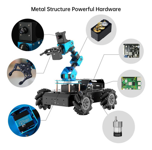 Hiwonder 6dof - Brazo Robot Raspberry Pi 5 8gb Ai Vision Rob