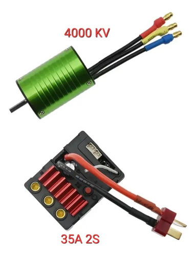 Motor Brushless 4000kv + Esc 35a Integrado 1/16