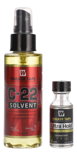 Kit Pegamento 15ml Solvente Removedor C-22 Protesis Capilar