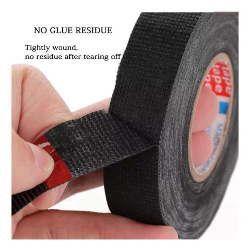 Cinta Tela Adhesiva Automotriz Resistente Calor 25metro 15mm