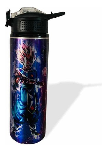 Cilindro Para Agua De Goku Y Vegeta Color Negro