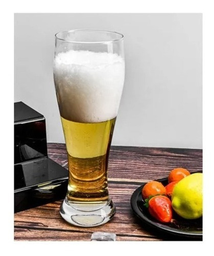 Set De 6 Vaso Cervecero De Vidrio Color Transparente