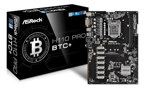 Placa Mãe Asrock H110 Pro Btc+ 6ª E 7ª Ger Intel Lga 1151