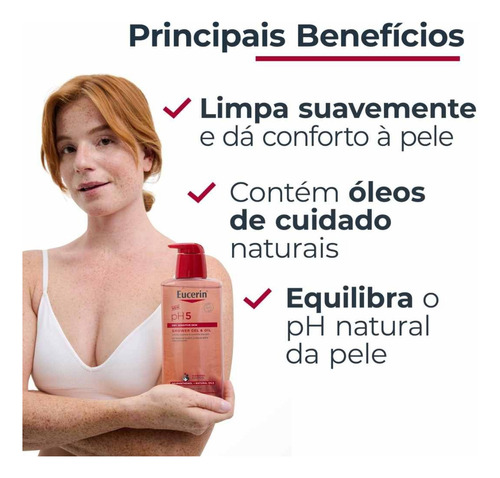 Gel E Óleo De Banho Eucerin Ph5 Pele Sensível 400ml Neutra