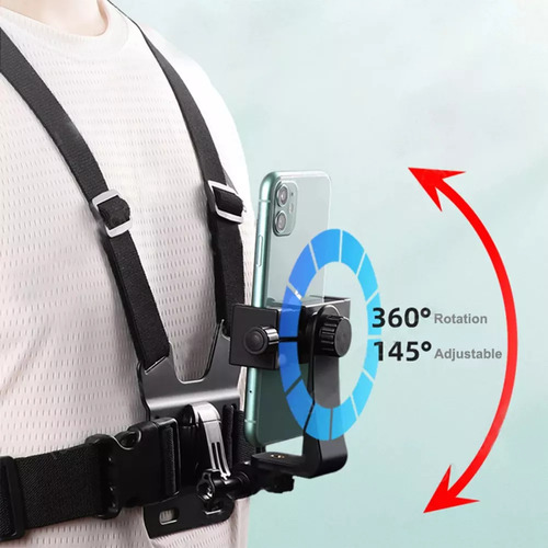 Soporte Para Celular Y Camara Gopro Tipo Pechera