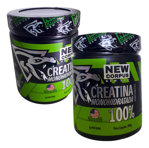 2 Creatina Importada Mono Hidratada New Corpus 300g 100%pura