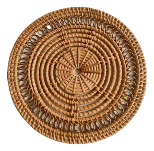 Cesta De Pared Tejida Hecha A Mano, Flor Redonda 30cm